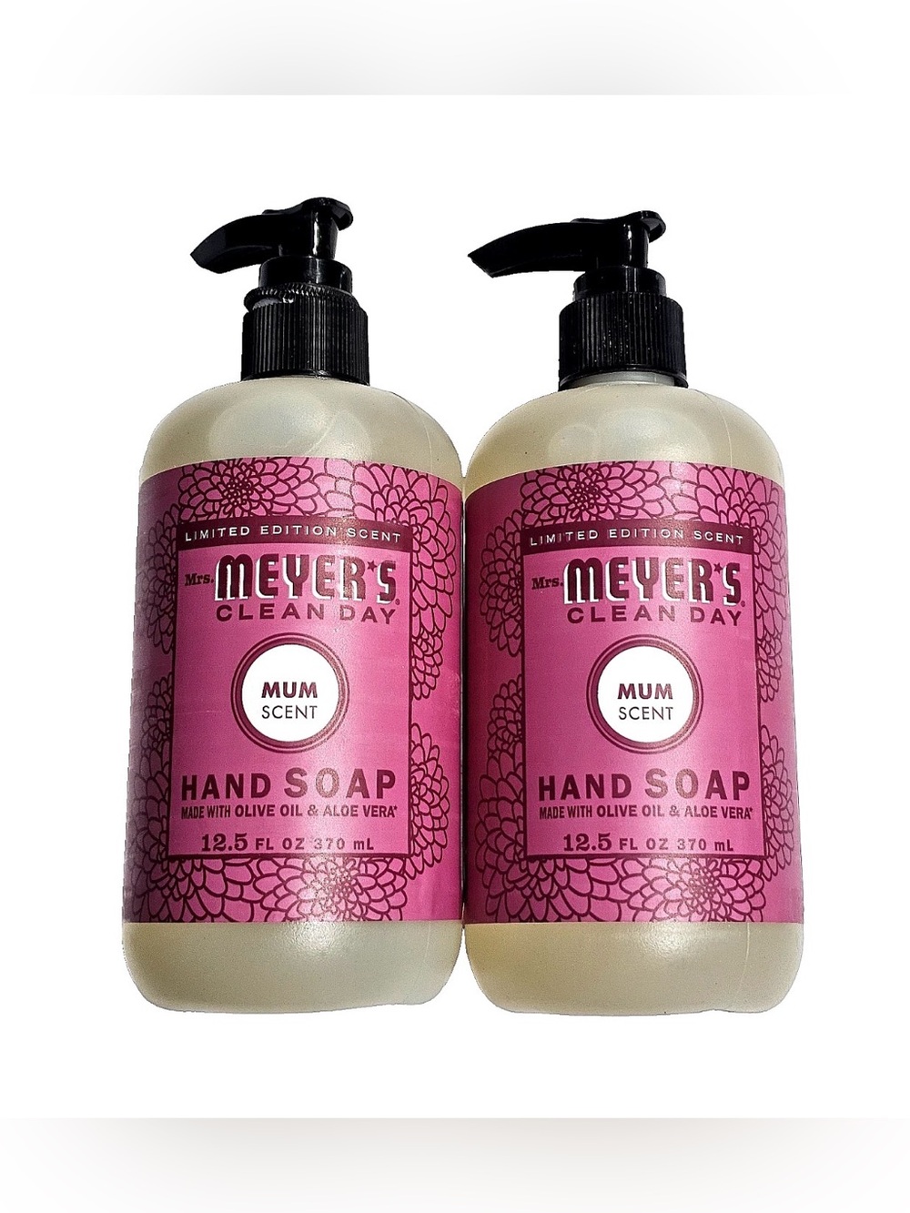 2 Pack Mrs. Meyers Clean Day Mum Scent Hand Soap 12.5oz NEW